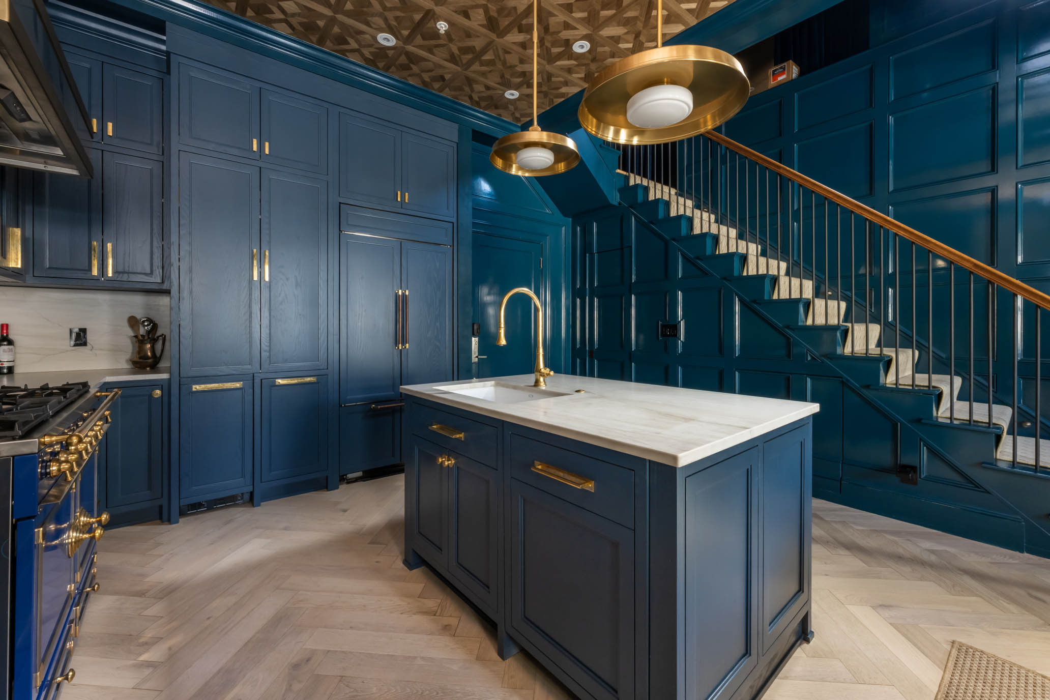 Deep blue kitchen cabinetry in Charleston, SC